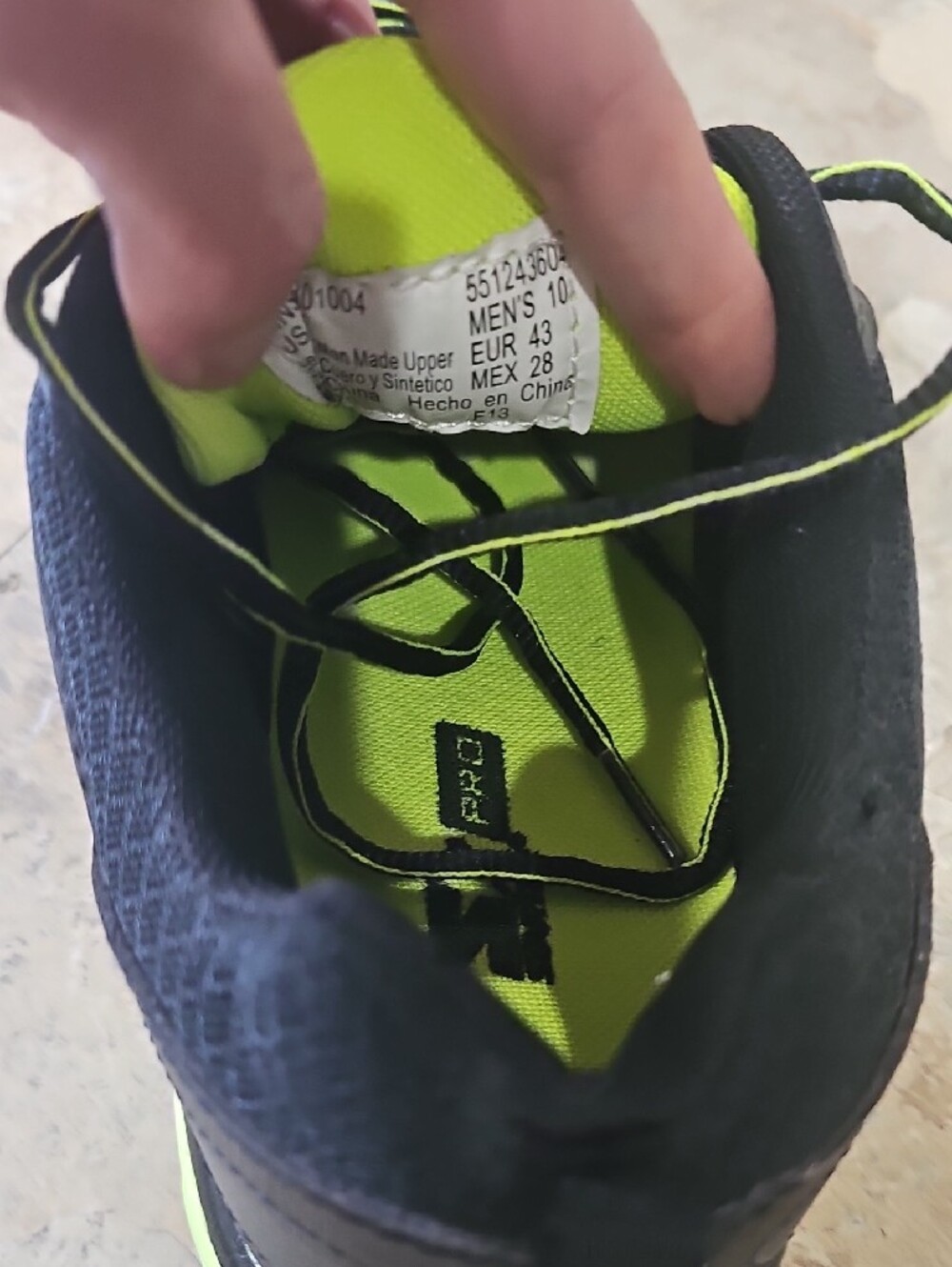 STARTER Men's Black and Neon Green Athletic Sneakers - Picture 3 of 7
